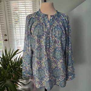 Talbots Cotton Blue Top